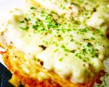 フライパンで厚揚げピザ！キムチチーズ焼き作り方7写真