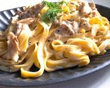 マジウマさば缶で柚子味噌クリームパスタ2作り方11写真