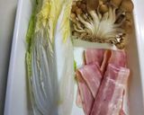 白菜とベーコンの♡ミルク鍋♡作り方1写真