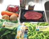 野菜たっぷり！牛ステーキ焼き!(^^)!作り方1写真
