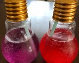 簡単 残ったかき氷シロップで電球ソーダ作り方1写真