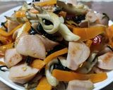 天然マイタケ、人参、魚ニソの炒め物＾＾作り方8写真