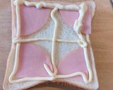 朝食！うずら卵とハムのマヨネーズトースト作り方2写真