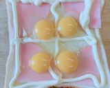 朝食！うずら卵とハムのマヨネーズトースト作り方3写真