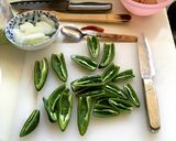 ピーマンと冬瓜の塩漬、トウガラシ風味作り方3写真