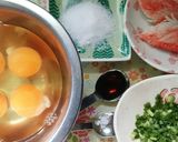 糖質制限かにかまと小ねぎの卵焼き作り方1写真