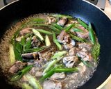 鯖缶とねぎの和風パスタ作り方2写真