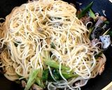 鯖缶とねぎの和風パスタ作り方3写真