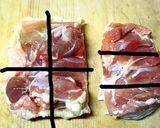 唐揚げに♫ななカット 鶏モモ肉の切り方作り方2写真