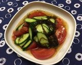 夏の定番♪簡単美味しい♪トマトのもずく酢作り方5写真