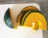 電子レンジで蒸しかぼちゃ作り方1写真