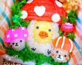 『きのこ♪リラックマ』秋弁当♡キャラ弁作り方12写真