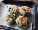 お好み焼きおにぎりインとろ~り卵作り方4写真