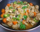 ◆豚薄切り肉でふんゎり肉団子風　酢豚◆作り方8写真