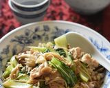 チンゲン菜ときのこのあんかけご飯作り方5写真