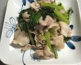 豚バラと小松菜の塩炒め作り方12写真