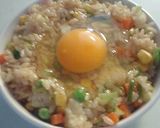簡単ひとりご飯♪焼肉気分のドリア作り方2写真