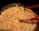 辛ラーメンスープで、レッドカルボナーラ♪作り方7写真