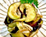 茄子とミョウガの白だし和風サラダ作り方3写真