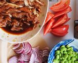 彩り満点♡生姜焼き風パスタ♡作り方3写真