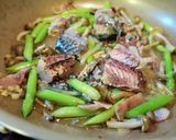アスパラとしめじの鯖缶トマトパスタ作り方6写真