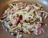 アスパラとしめじの鯖缶トマトパスタ作り方5写真