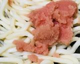 シンプル●ぶっかけ風たらこ焼きうどん作り方2写真
