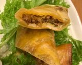 味付ミンチのグリルで揚げない春巻作り方10写真