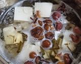 アミタケ、ナメコ、豆腐の味噌汁作り方6写真