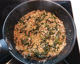 我が家のモロヘイヤひき肉丼♪作り方7写真