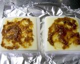 はんぺんのチーズとふき味噌の田楽作り方2写真