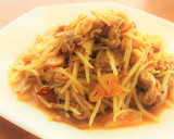 豚肉ともやしと玉ねぎのにんにく味噌炒め作り方4写真