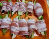 みょうがとオクラの豚巻き♪味噌ダレで♪作り方3写真
