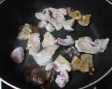 栗と豚ももと干し椎茸のオイスター炒め♪作り方4写真