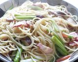 アスパラガスとしいたけとベーコンのパスタ作り方11写真