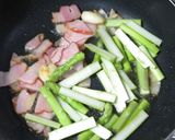 アスパラガスとしいたけとベーコンのパスタ作り方5写真