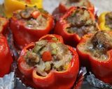 おしゃれ〜♪パプリカのファルシ《肉詰め》作り方8写真