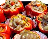 おしゃれ〜♪パプリカのファルシ《肉詰め》作り方10写真