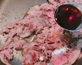 3分で！簡単♪薄切り牛肉のすき焼き風☆作り方3写真