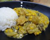 鶏肉とコーンのカレークリーム煮作り方9写真