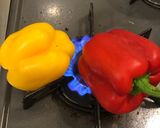 パプリカを直火焼 皮をむいて酢をかける作り方1写真