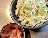 お好み焼き風キャベツの巣篭もり♫作り方1写真