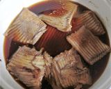 しょうゆ：みりんが１：１　かすべの煮つけ作り方4写真