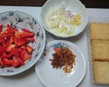 鶏もも肉と厚揚げのガーリックうま煮作り方1写真