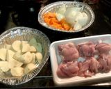 ポリ袋で作る南インド風チキンと豆のカレー作り方1写真