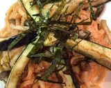 秋のたらこパスタ〜焼きなすとしめじ〜作り方3写真