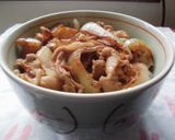豚バラ・玉ねぎ炒めの焼肉丼(‾▽‾)作り方6写真