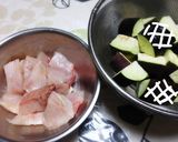 ◆揚げ茄子と白身魚のマヨソース炒め♪作り方1写真