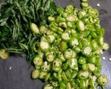 生姜入り青唐辛子(激辛なんばん)味噌作り方1写真