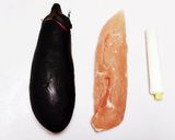 超簡単！鳥ささみと茄子のレンチン蒸し作り方1写真